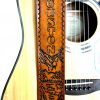River in the Mountain Personalized Leather Guitar Strap