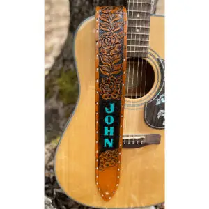 Western Rose Guitar Strap
