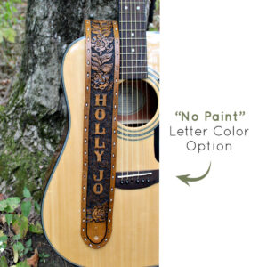 Western Rose Hand Tooled Guitar Strap