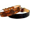Celtic Knot Leather Dog Collar