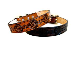 Celtic Knot Leather Dog Collar