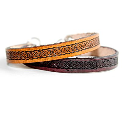 Celtic Thin Leather Bracelet
