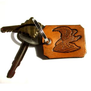 Eagle Leather Key Chain