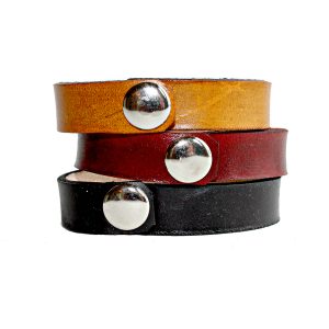 Personalized Leather Snap Cuff