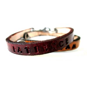 Personalized Thin Leather Bracelet