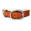 Rustic Leather Dog Collar for Large and Medium Dogs
