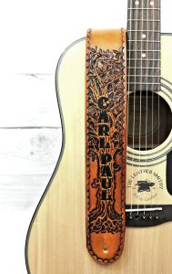 Custom Designed Leather Guitar Strap