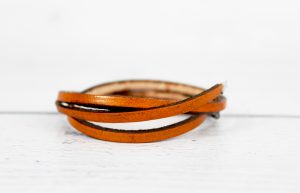 Women's Thin Leather Wrap Bracelet
