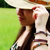 Turquoise Rivet Leather Hat Band with Buckle