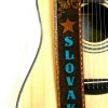 Western Wildflower Hand Tooled Leather Guitar Strap with Painted Name or Initials