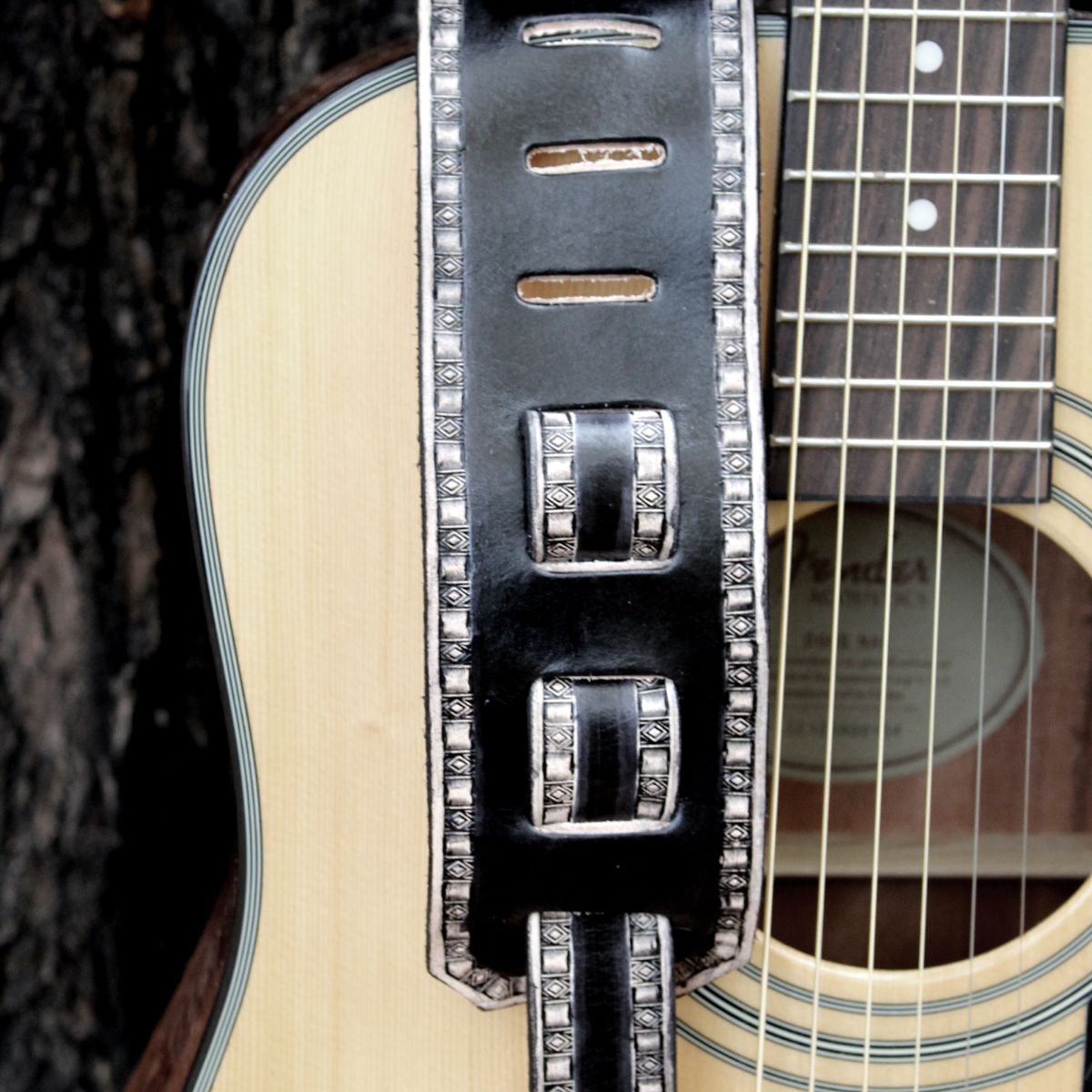 3 Wide Perfect for Electric Carbon Black Color Adjustable Length Between 40-59 inches Acoustic and Bass Guitars Birch & Smith Full Grain Leather Guitar Strap Padded 
