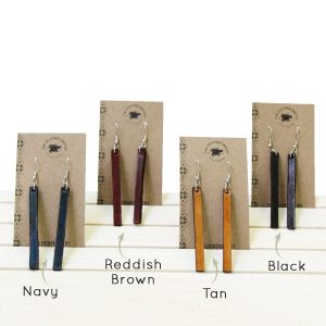 Color Variations Thin Bar Earrings