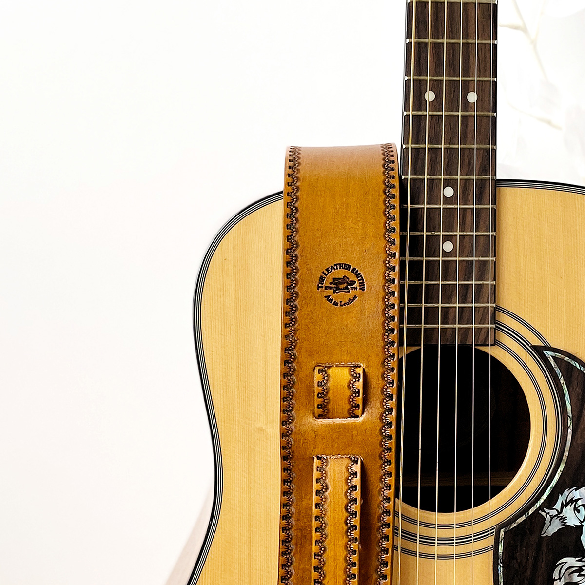 Sunflower Leather Guitar Strap Adjustable