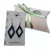 Navy Diamond Earrings with Gift Box