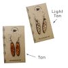 Engraved Feather Drop Earrings Color Options