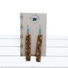 Hand Tooled Western Leather Bar Earrings