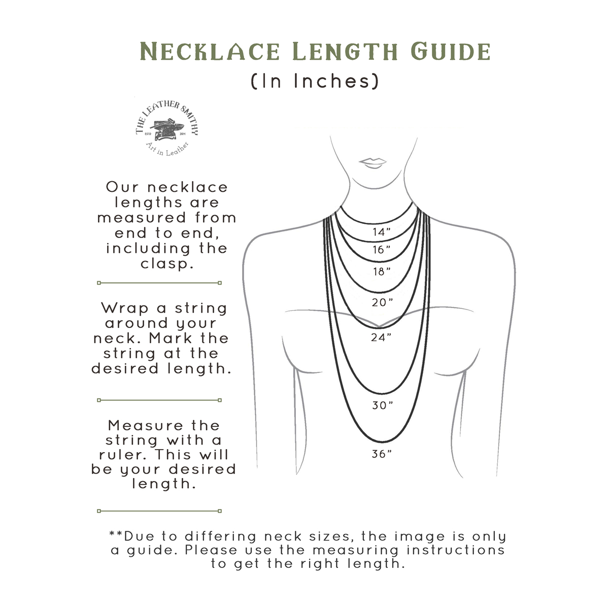 Necklace Measurement Lengths