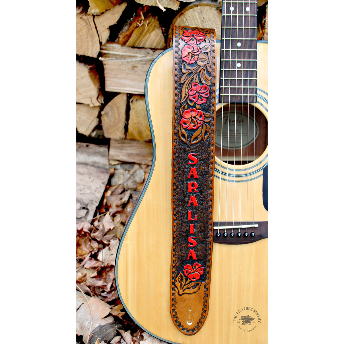 Hibiscus Flower Strap Painted