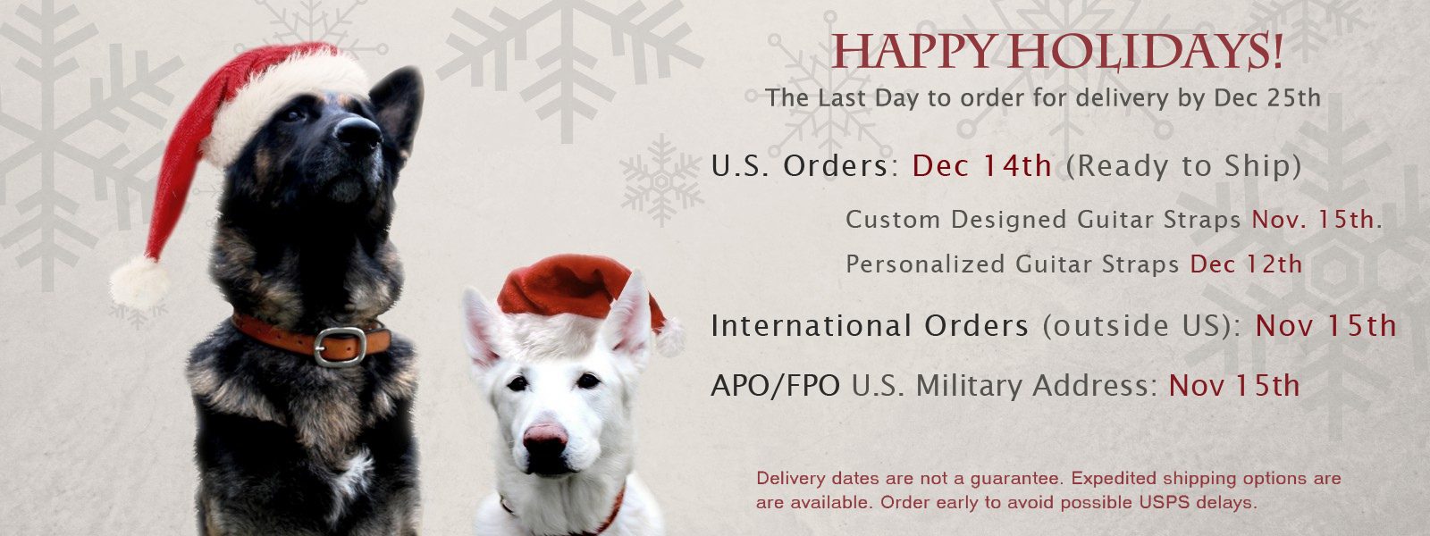 HolidayDeadlines Holiday Deadlines